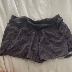 gray lululemon speed up shorts